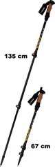 Μπαστούνια Nordic Walking Enero Pro EVO με Θήκη, Μαύρο Ματ