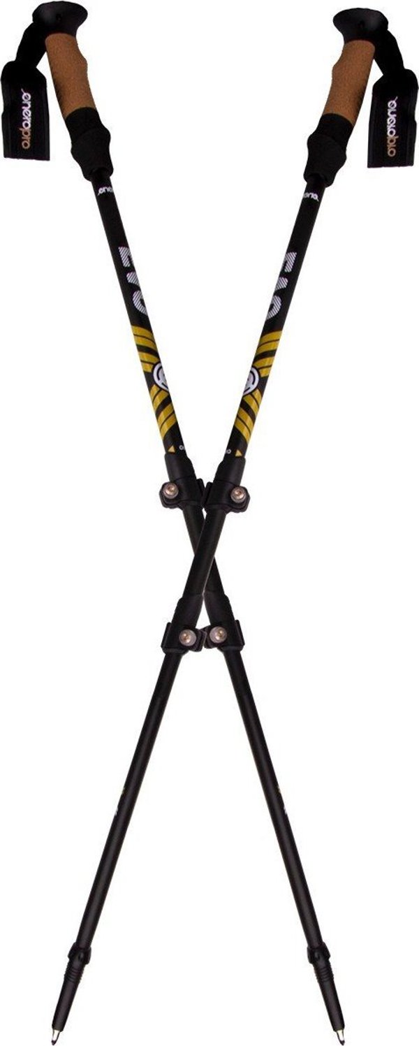 Μπαστούνια Nordic Walking Enero Pro EVO με Θήκη, Μαύρο Ματ
