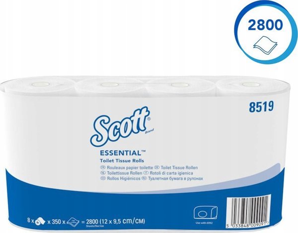 Kimberly-Clark Scott Χαρτί Υγείας, 350 Φύλλα, 1 Ρολό