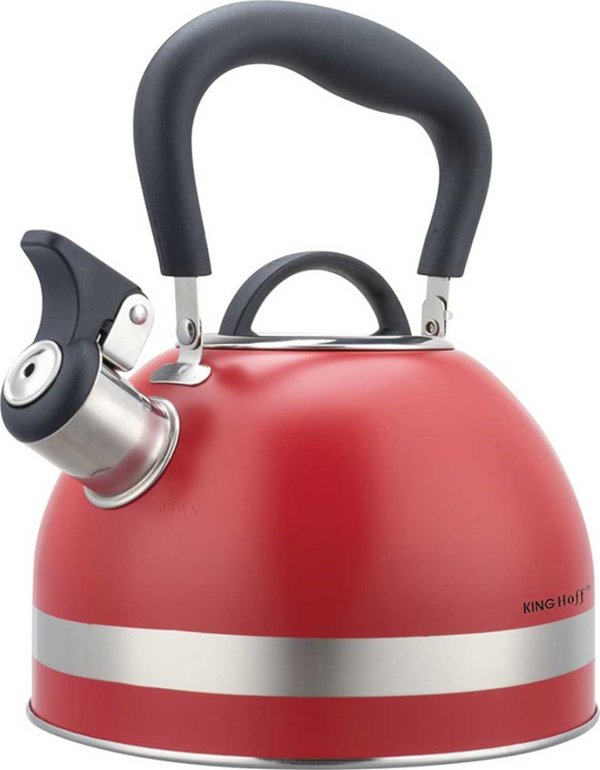 KingHoff Βραστήρας Με Σφυρίχτρα 1.8L KH-1853, Κόκκινος
