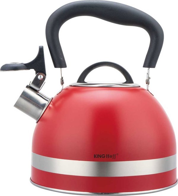 KingHoff Βραστήρας Με Σφυρίχτρα 1.8L KH-1853, Κόκκινος