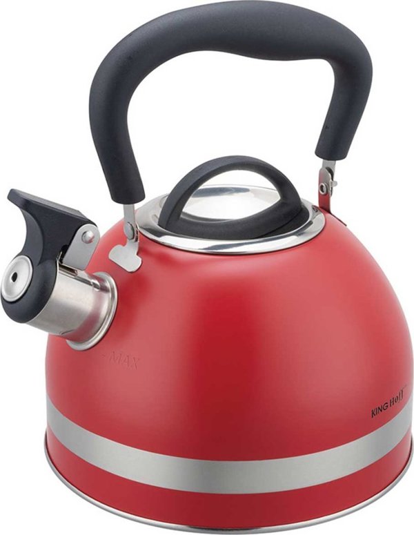 KingHoff Βραστήρας Με Σφυρίχτρα 1.8L KH-1853, Κόκκινος