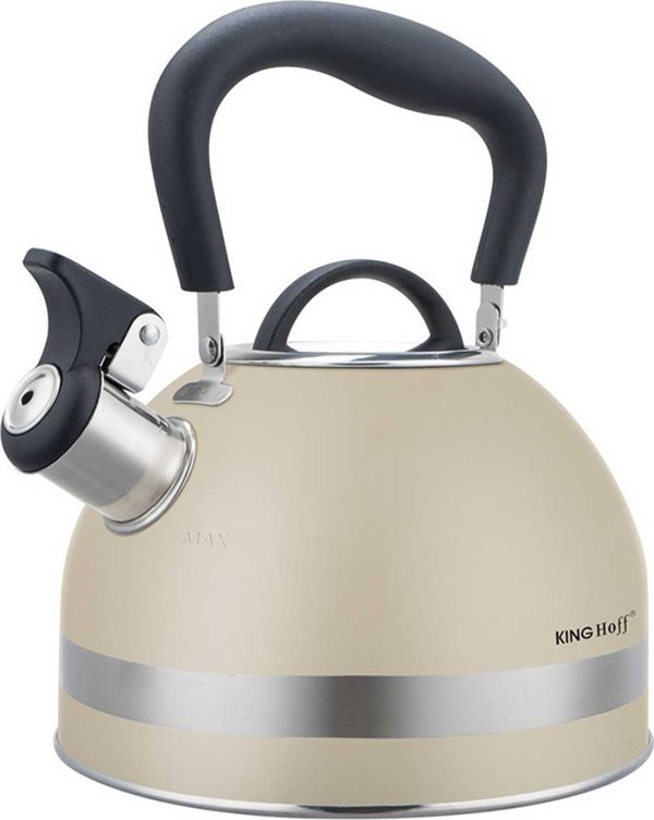 KingHoff Βραστήρας 1.8L με Σφυρίχτρα KH-1854 Μπεζ