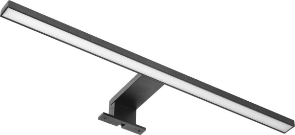 Orno NORTES Φωτιστικό Τοίχου LED 12W 900lm 4000K, Μήκος 50cm, Για Καθρέφτη Μπάνιου, Αλουμίνιο, Μαύρο (AD-OM-6208L4/B)