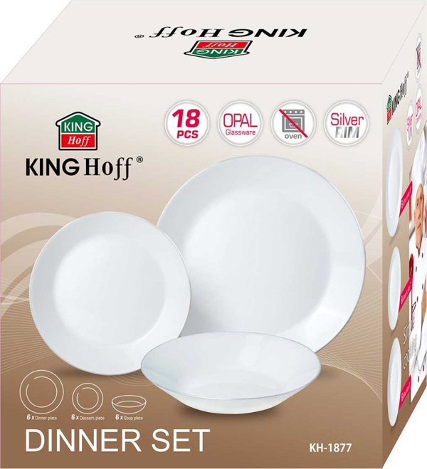 KingHoff Σετ Δείπνου Opal 18 Τεμαχίων για 6 Άτομα KH-1877