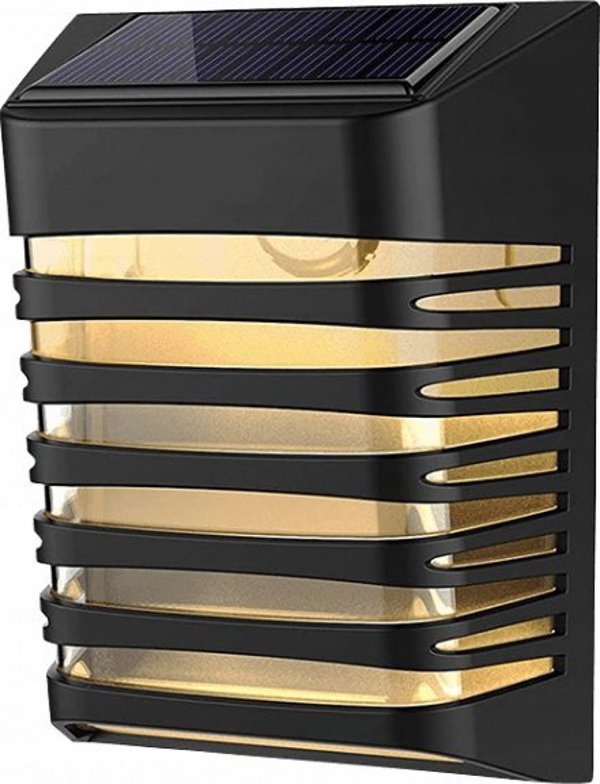 ECOLIGHT2 Ηλιακό Φωτιστικό Τοίχου SOE-2 EC20116 1x0.25W LED 4000K, Μαύρο