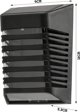 ECOLIGHT2 Ηλιακό Φωτιστικό Τοίχου SOE-2 EC20116 1x0.25W LED 4000K, Μαύρο