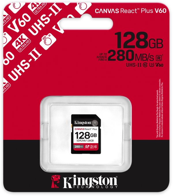 Kingston | UHS-II Video Speed Class (V60) | 128 GB | SD | Flash atminties klasė Class 10, UHS-II, U3, V60