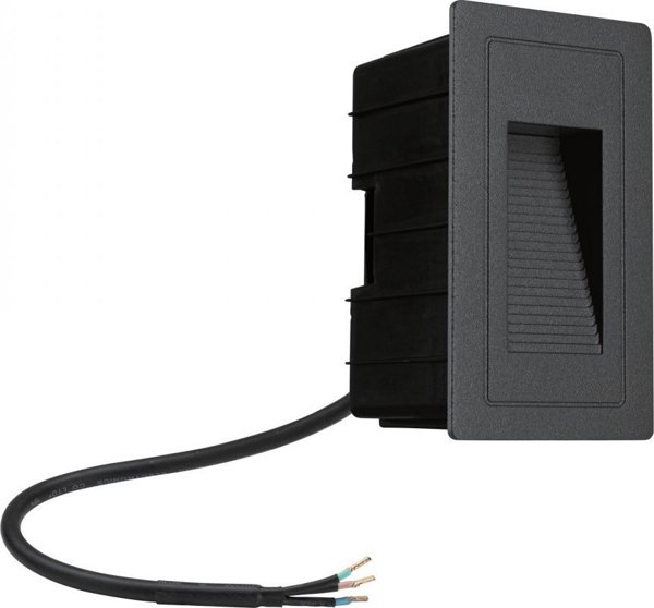 Paulmann Φωτιστικό Τοίχου Εξωτερικού Χώρου LED 4W IP44 3000K 103x62mm Αλουμίνιο Μαύρο