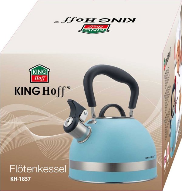 KingHoff KH-1857 Βραστήρας Εστίας με Σφυρίχτρα 1.8L Μπλε