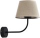 TK Lighting Chicago 4186 Επιτοίχιο Φωτιστικό Υπνοδωματίου, Κλασικό, με Λινό Αμπαζούρ σε Μαύρο Χρώμα