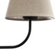 TK Lighting Chicago 4186 Επιτοίχιο Φωτιστικό Υπνοδωματίου, Κλασικό, με Λινό Αμπαζούρ σε Μαύρο Χρώμα