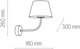 TK Lighting Chicago 4186 Επιτοίχιο Φωτιστικό Υπνοδωματίου, Κλασικό, με Λινό Αμπαζούρ σε Μαύρο Χρώμα