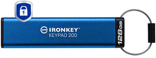 Kingston IronKey klaviatūra 200 128GB USB 3.0 AES Encrypted