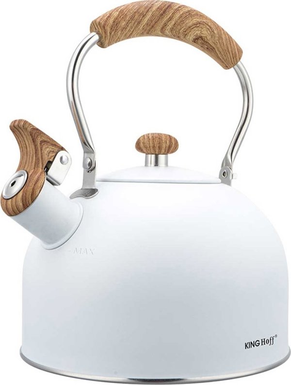 KingHoff KH-1860 Βραστήρας με Σφυρίχτρα 2,5L Λευκός