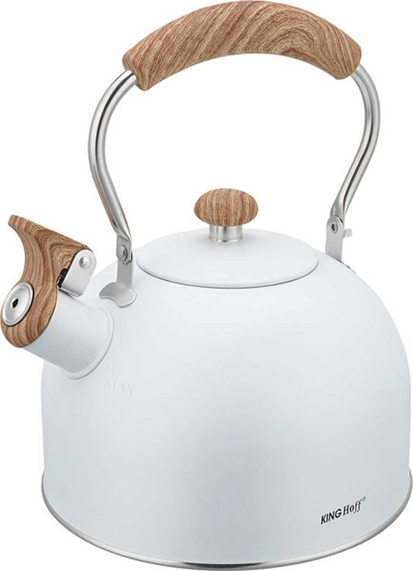 KingHoff KH-1860 Βραστήρας με Σφυρίχτρα 2,5L Λευκός