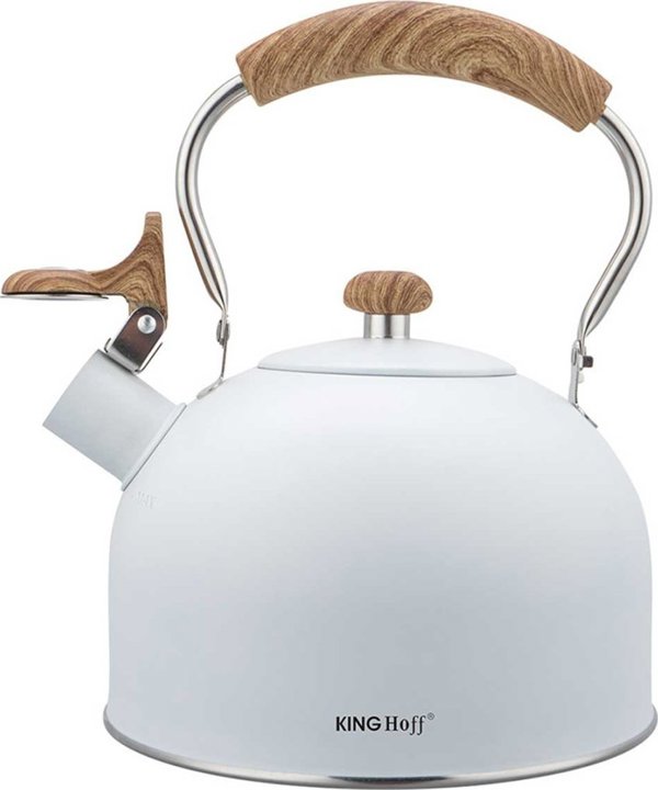 KingHoff KH-1860 Βραστήρας με Σφυρίχτρα 2,5L Λευκός