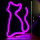 Φωτιστικό Τοίχου Forever Light Neon LED Γάτα Ροζ USB FLNEO4