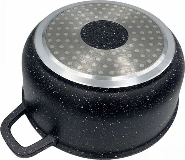 KingHoff Χυτή Κατσαρόλα KH-1594 με Μαρμάρινη Επίστρωση 22cm, 3.3L