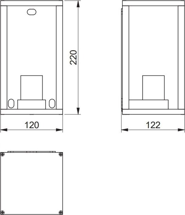 Απλίκα Τοίχου Κήπου GTV Ventana-Au, 1x20W, Υποδοχή E27, Μαύρη