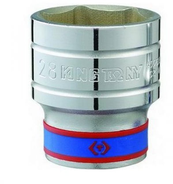 KING TONY Κοντή Εξάγωνη Καρυδάκι 1/2" 39mm x 48mm Χρώμιο