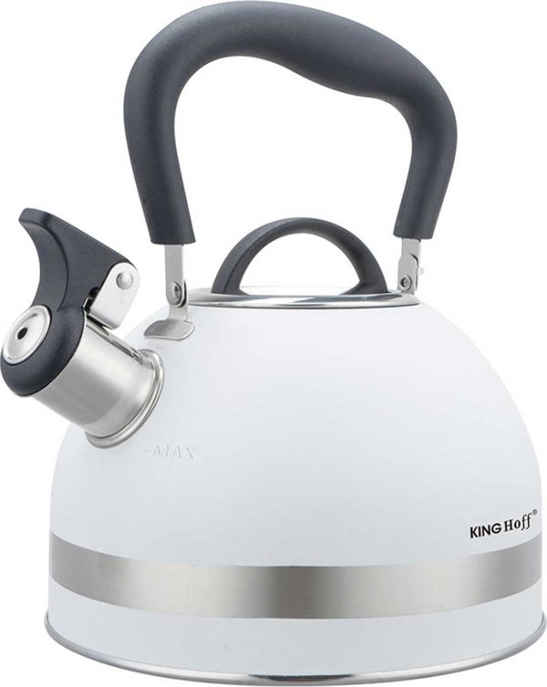 KingHoff Βραστήρας Με Σφυρίχτρα KH-1852 1.8L Λευκός