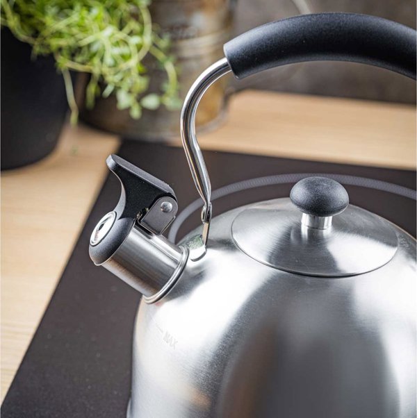 KingHoff Βραστήρας με Σφυρίχτρα 2,5L KH-1859, Ασημί
