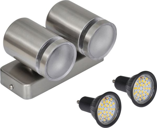 vidaXL Επιτοίχιο φωτιστικό LED από ανοξείδωτο ατσάλι με κωνικό κεφαλή