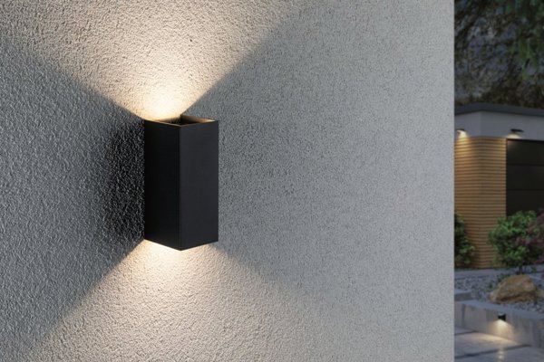 Paulmann Φωτιστικό Τοίχου Flame LED Εξωτερικού Χώρου IP44 2x3W 230V Ανθρακί Αλουμίνιο 65mm