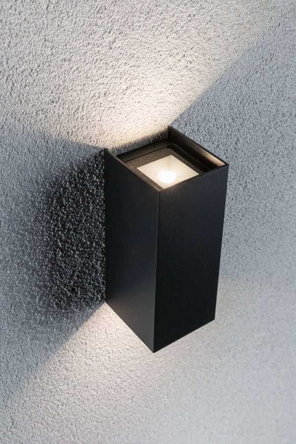 Paulmann Φωτιστικό Τοίχου Flame LED Εξωτερικού Χώρου IP44 2x3W 230V Ανθρακί Αλουμίνιο 65mm
