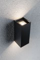 Paulmann Φωτιστικό Τοίχου Flame LED Εξωτερικού Χώρου IP44 2x3W 230V Ανθρακί Αλουμίνιο 65mm