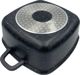 KingHoff KH-1601 Τετράγωνη Γλάστρα 20cm με Μαρμάρινη Επικάλυψη 2.8L και Γυάλινο Καπάκι