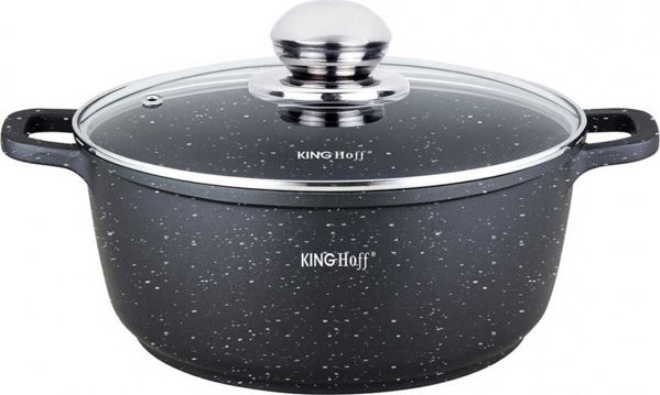 Σετ Κατσαρόλες KingHoff KH-1606 με Μαρμάρινη Επίστρωση Cookmark, Αντικολλητικές, 3 Τεμάχια