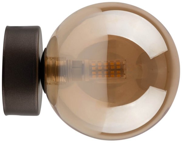 Kinkiet TK Lighting επιτοίχια λάμπα για χολ Estera 10256, σφαιρικό, καφέ-κεχριμπαρένιο