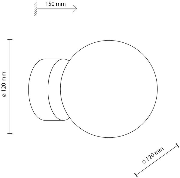 Kinkiet TK Lighting επιτοίχια λάμπα για χολ Estera 10256, σφαιρικό, καφέ-κεχριμπαρένιο