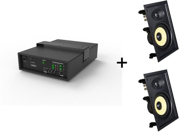 VivoLink Audiopack Σύστημα Home Cinema, Subwoofer & 2 Premium In-Wall Ηχεία, 110W, Μαύρο