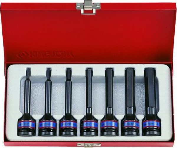 King Tony KING TONY NASADKI UDAROWE HEX 1/2" KOMPLET 8 elem. 4-14m DLUGIE KT4457MP