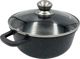 KingHoff Χυτή Μαρμάρινη Κατσαρόλα 26cm KH-1596 5.6lt με Γυάλινο Καπάκι
