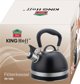 KingHoff Βραστήρας με Σφυρίχτρα KH-1858 1.8L Μαύρος