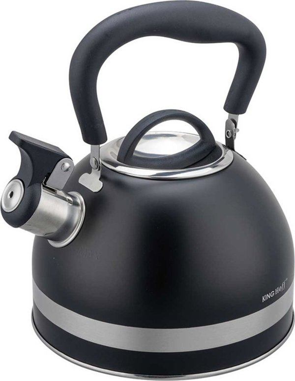 KingHoff Βραστήρας με Σφυρίχτρα KH-1858 1.8L Μαύρος