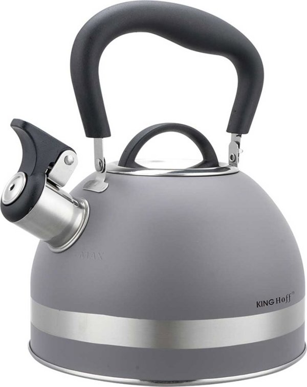 KingHoff Βραστήρας 1,8L KH-1851 με Σφυρίχτρα Γκρι