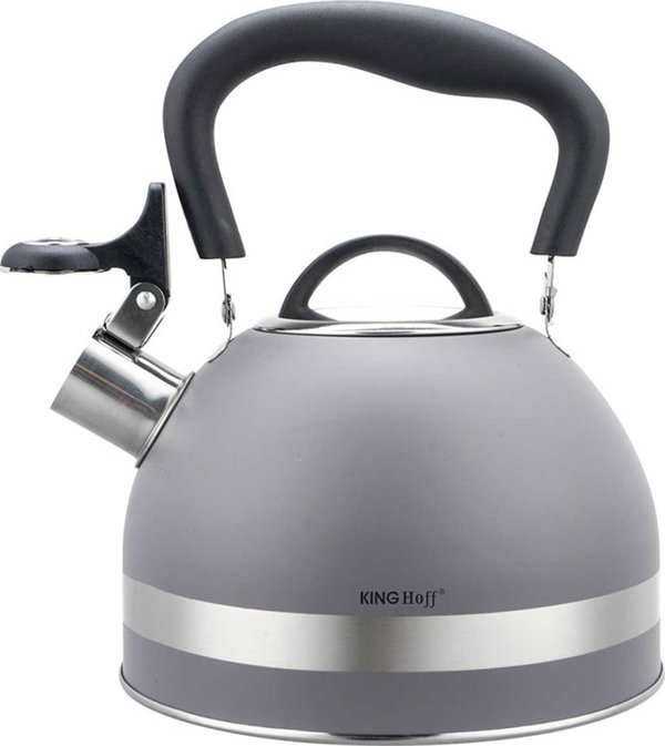 KingHoff Βραστήρας 1,8L KH-1851 με Σφυρίχτρα Γκρι