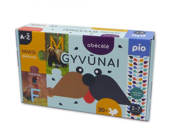Kiti Žaidimas dėlionė Abecėlė-Gyvūnai
