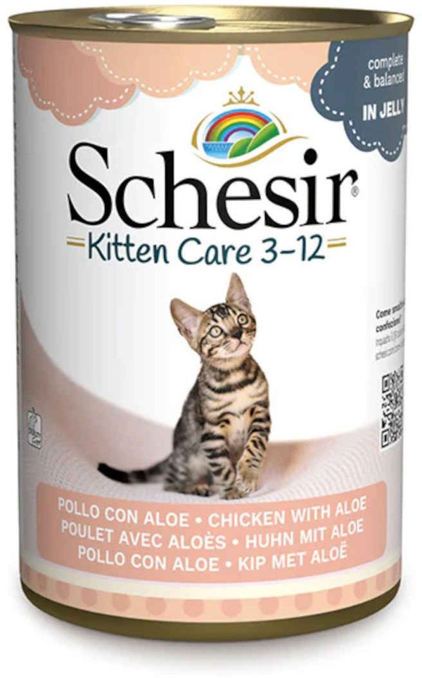 Kitten Care 3-12, υγρή τροφή για γατάκια, κοτόπουλο με αλόη, 140 γρ., κονσέρβα