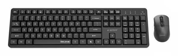 Gembird KBS-WMS-01 Ασύρματο Σετ Πληκτρολόγιο και Ποντίκι Silent Pro Business, US Layout