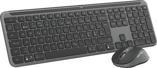 Logitech Signature Slim MK950 Ασύρματο Σετ Πληκτρολόγιο και Ποντίκι, Graphite
