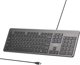 Unitek SlimTap Ενσύρματο Πληκτρολόγιο Γραφείου, USB-A, Λεπτό, Γκρι