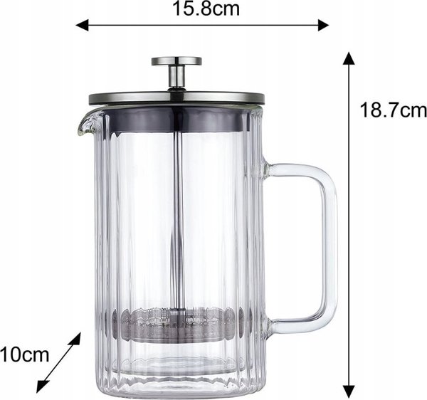 Klausberg KB-7757 Γαλλική Καφετιέρα French Press για Καφέ και Τσάι 600ml