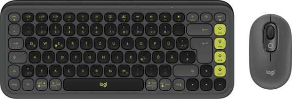 Klawiatura + mysz Logitech POP Icon Combo grafitowo-zielone (920-013106) [outlet]