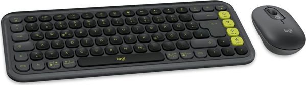 Klawiatura + mysz Logitech POP Icon Combo grafitowo-zielone (920-013106) [outlet]